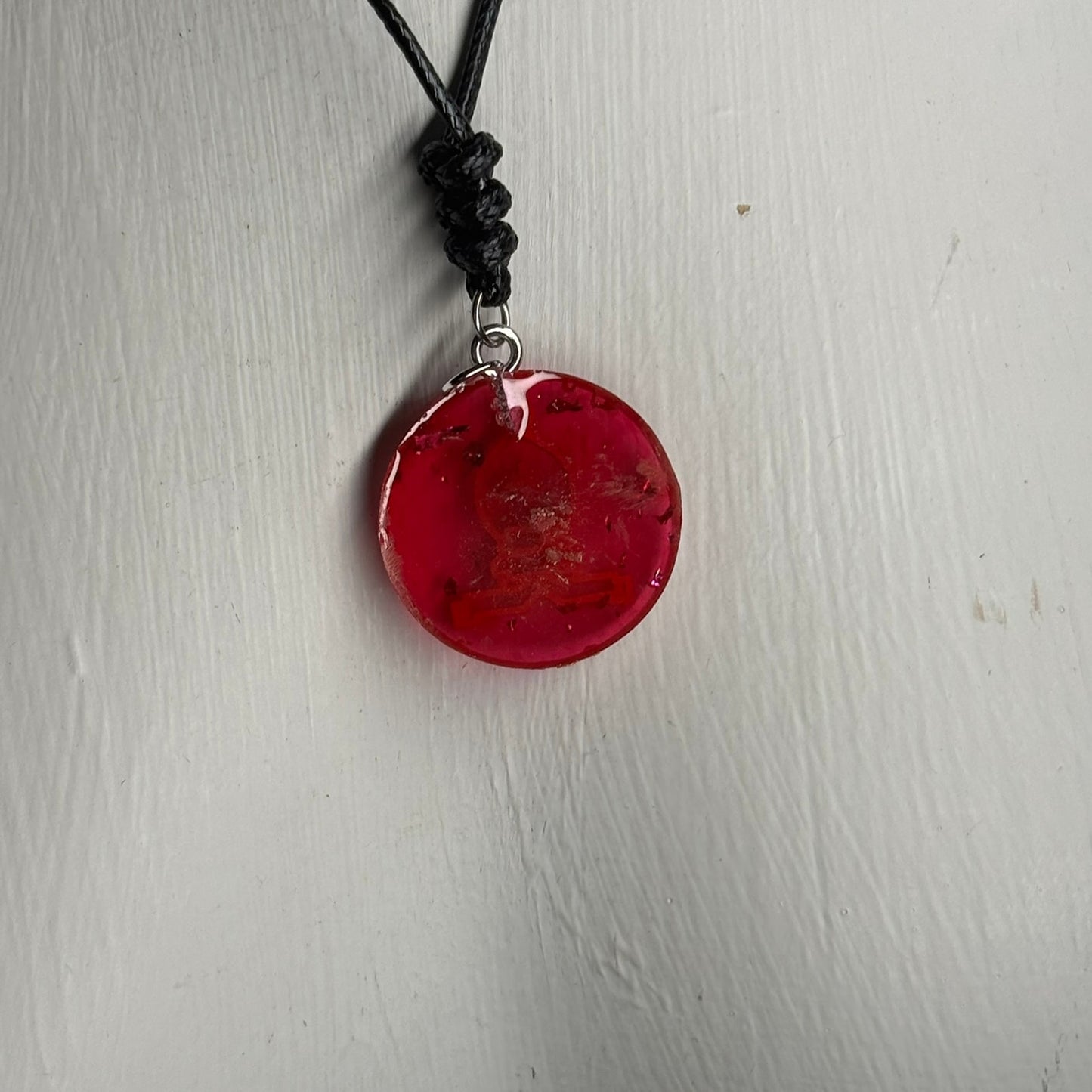 Red Translucent - Handmade Resin Chess Necklace
