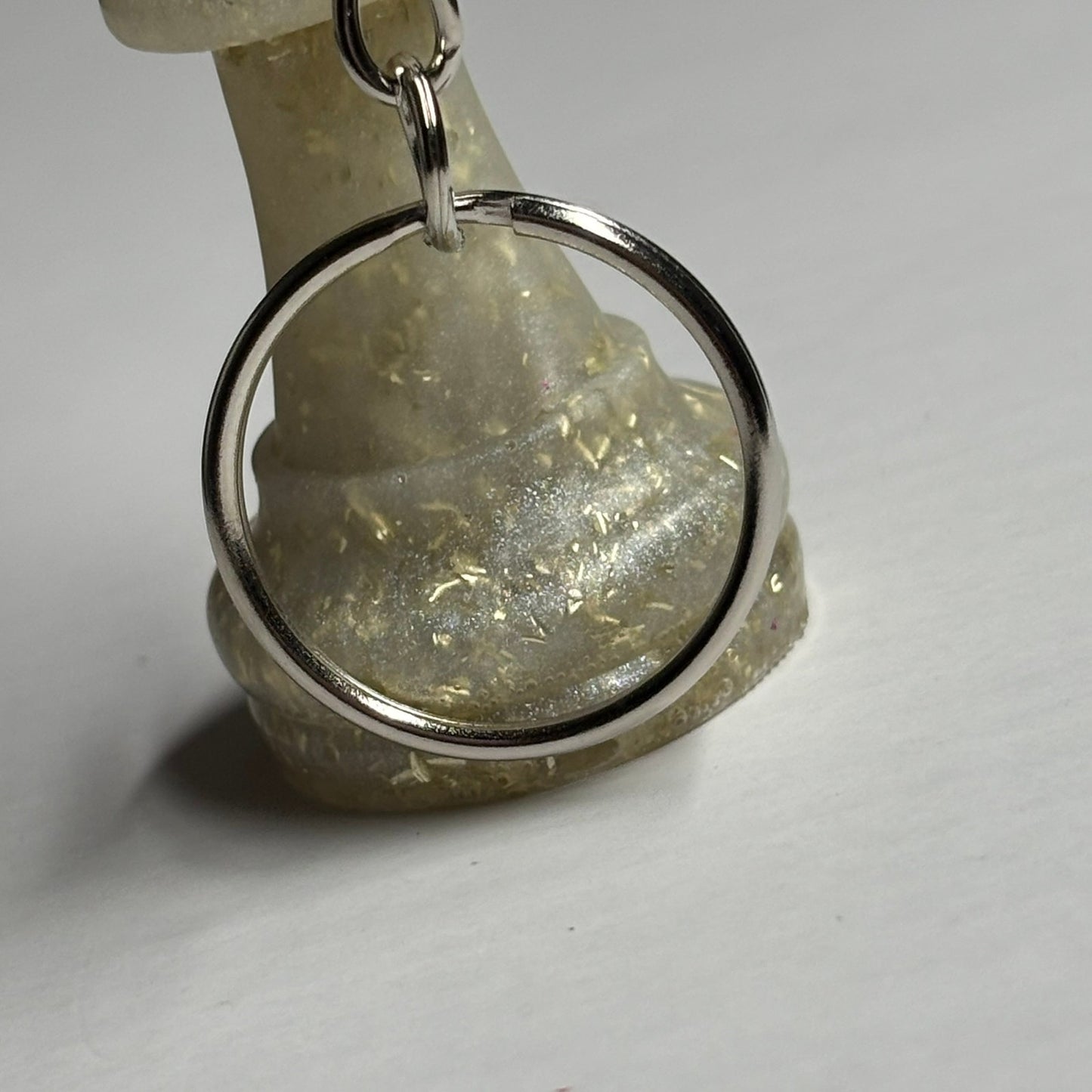 Crystal White - Handmade Resin Keychain