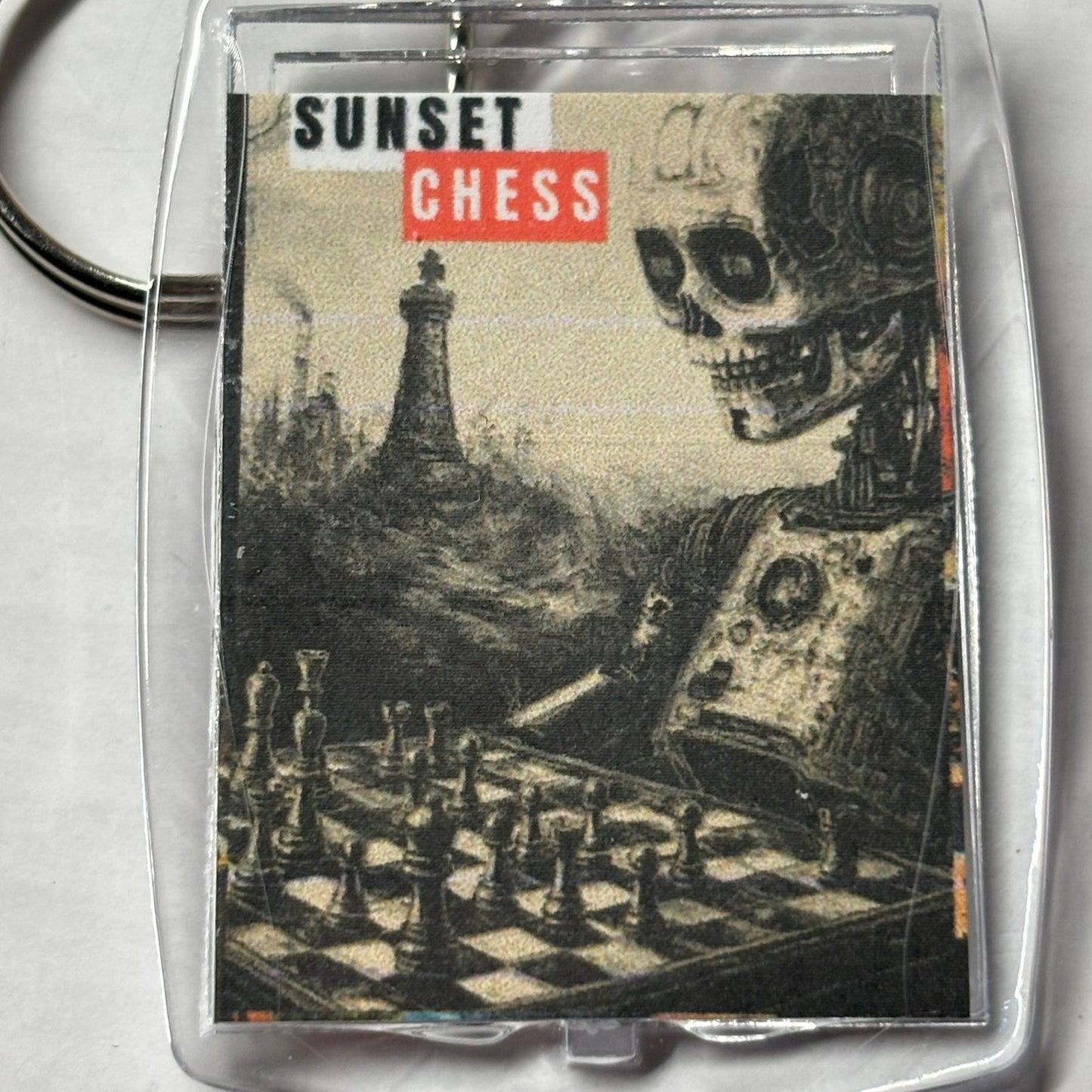 Vintage Robot - Chess  Photo Keychain