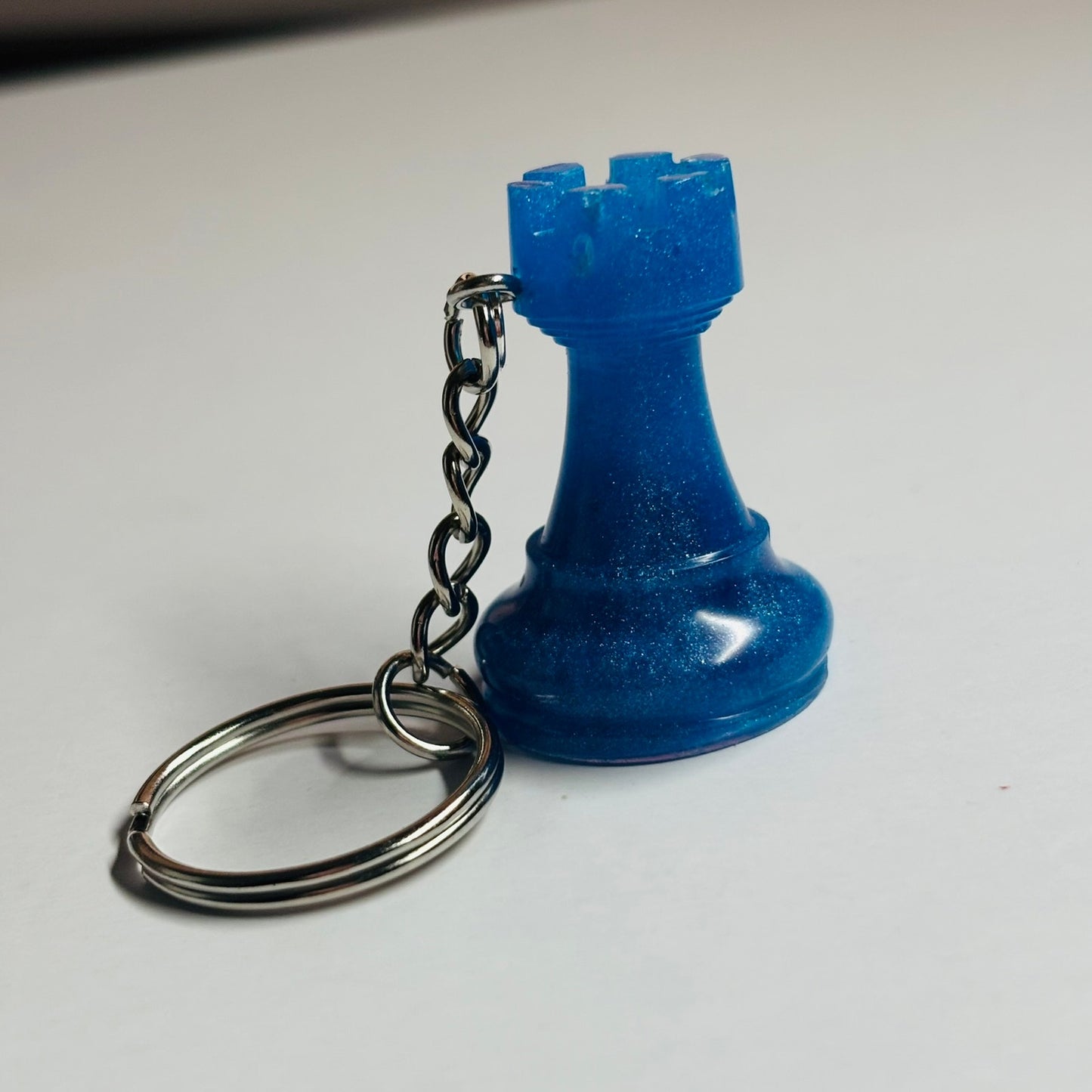 Blue Rook - Handmade Resin Keychain