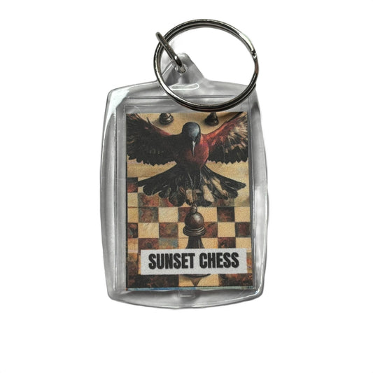 Red Bird - Chess  Photo Keychain