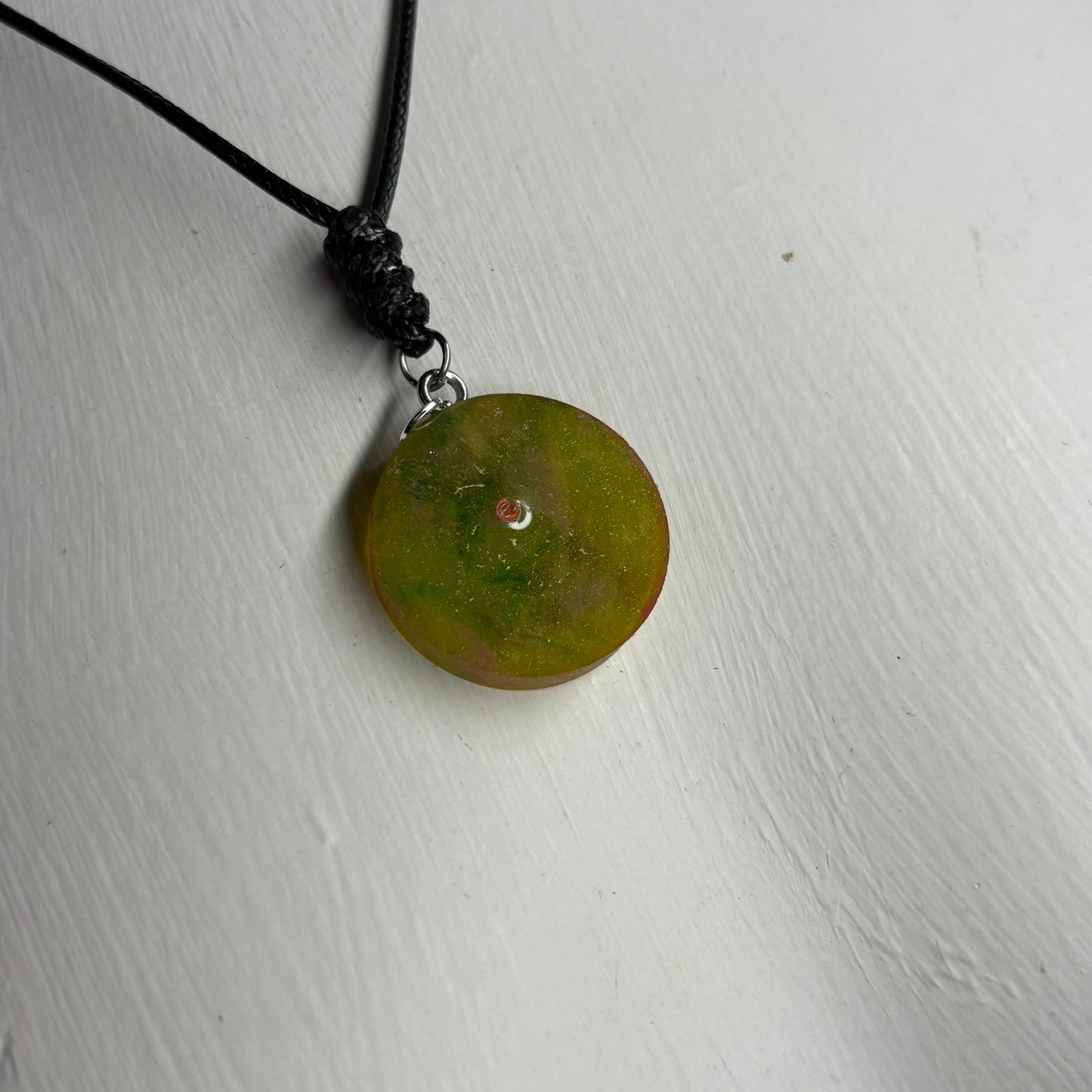 Red Print Rook - Handmade Resin Chess Necklace