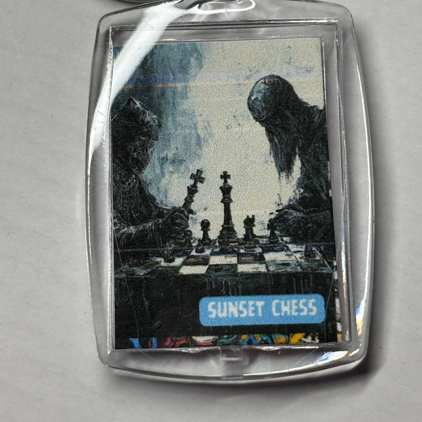 Playing In The Shadows - Chess  Photo Keychain