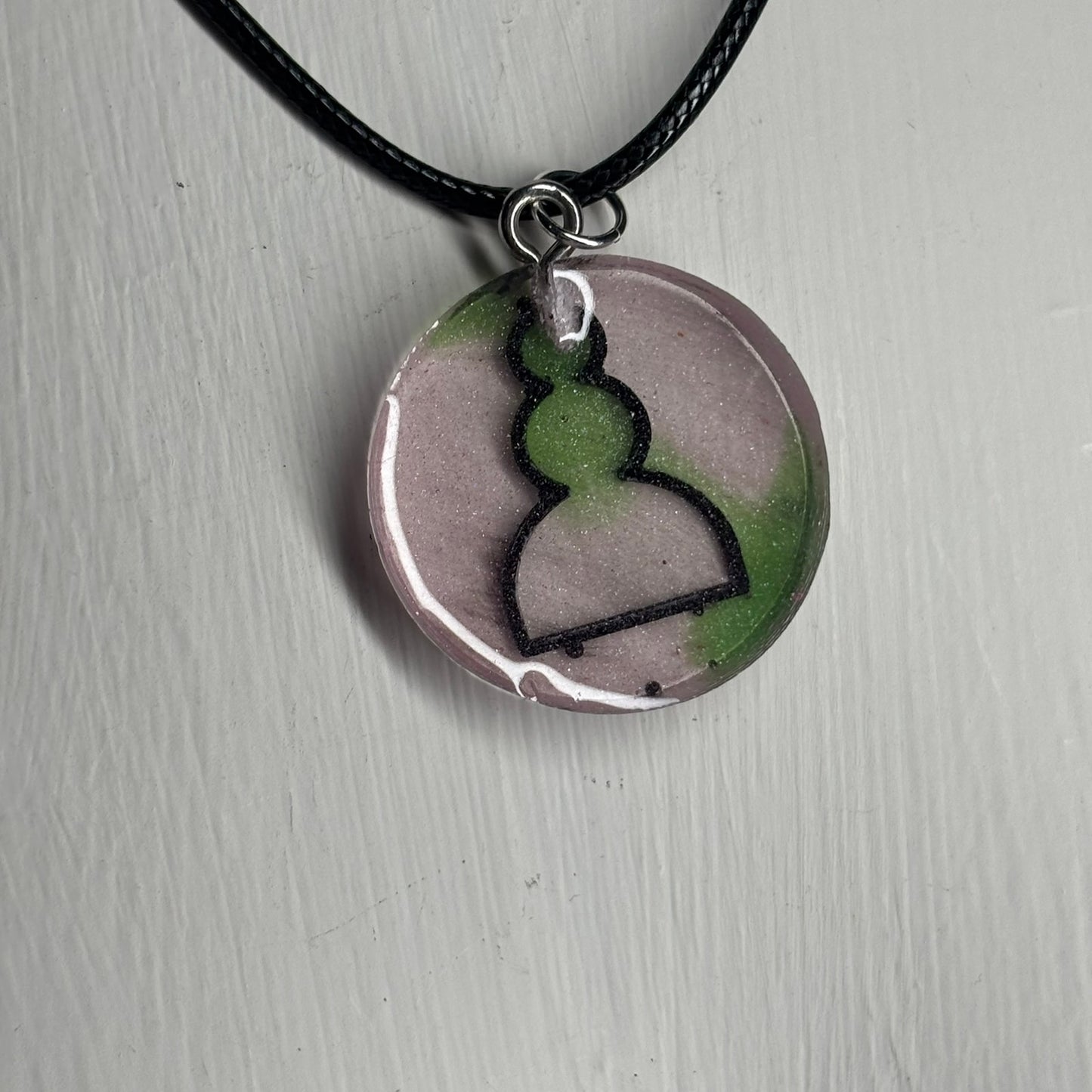 Translucent Natural Pawn - Handmade Resin Chess Necklace