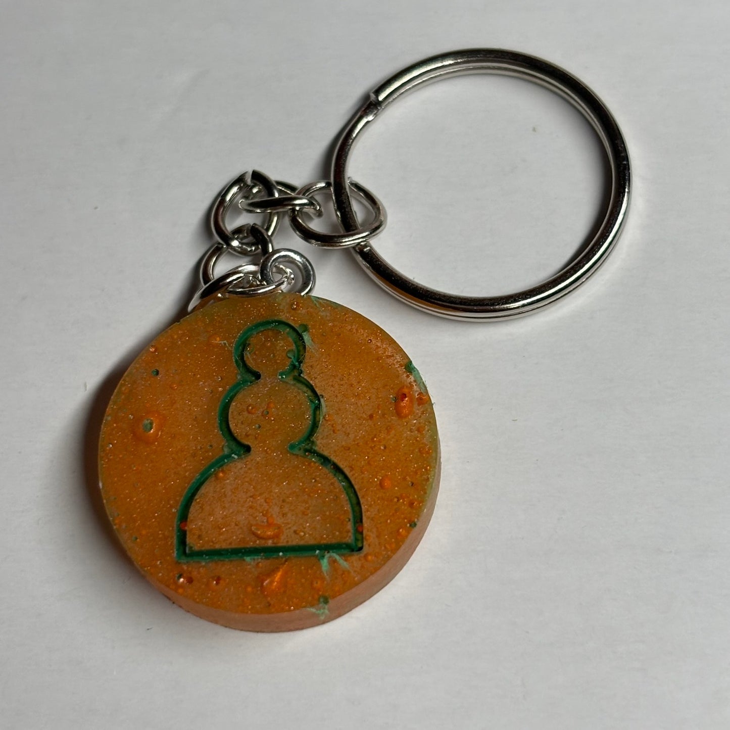 Miami Orange Pawn - Handmade Resin Keychain