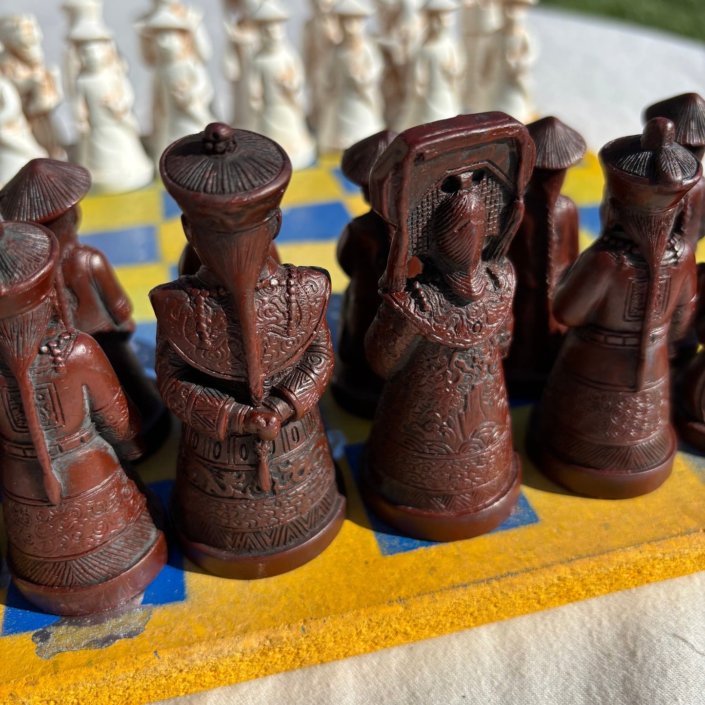Yellow Blue Mist - Chinese Edition Chess Set