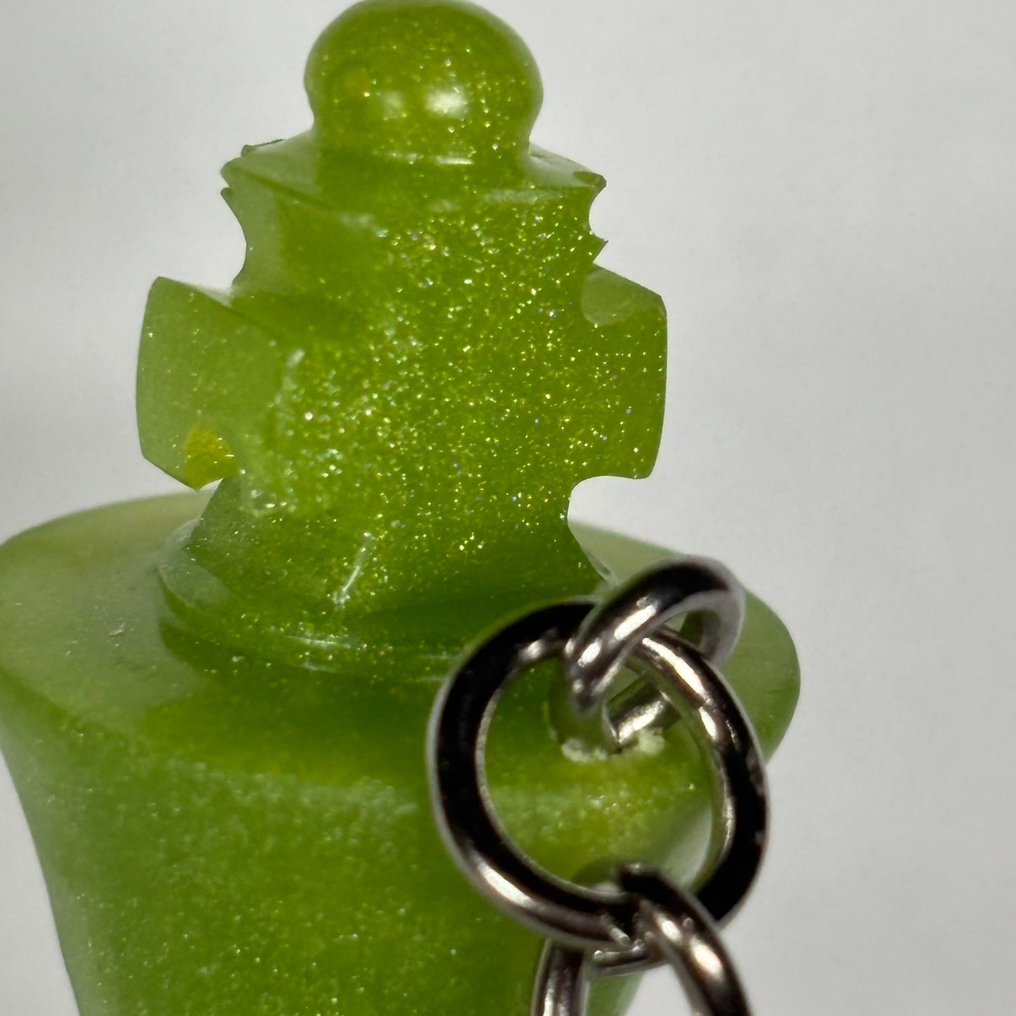 Orange Bottom Handmade Resin Keychain - One of a Kind Design