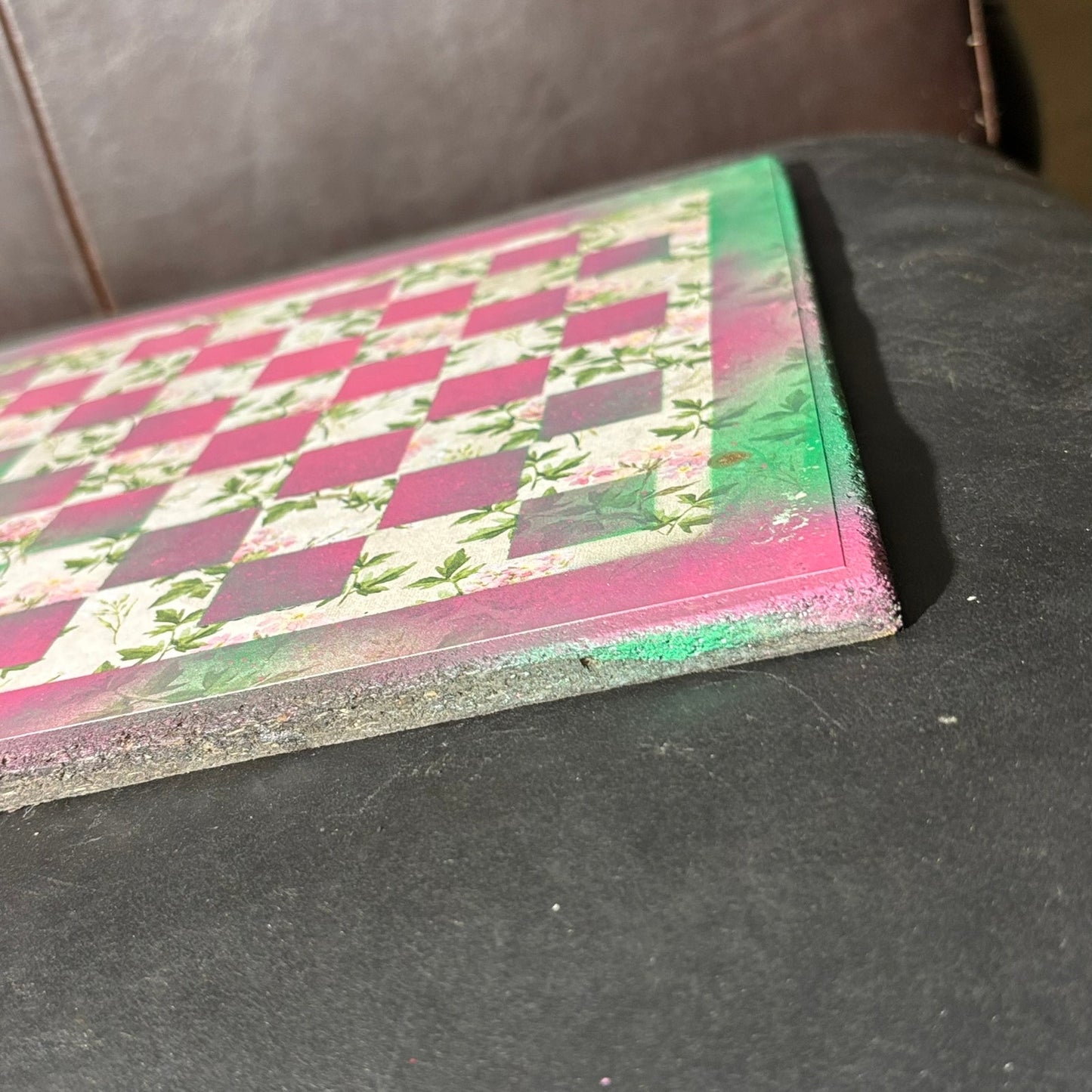 Gummy Pink - Scrapbook Chess Board