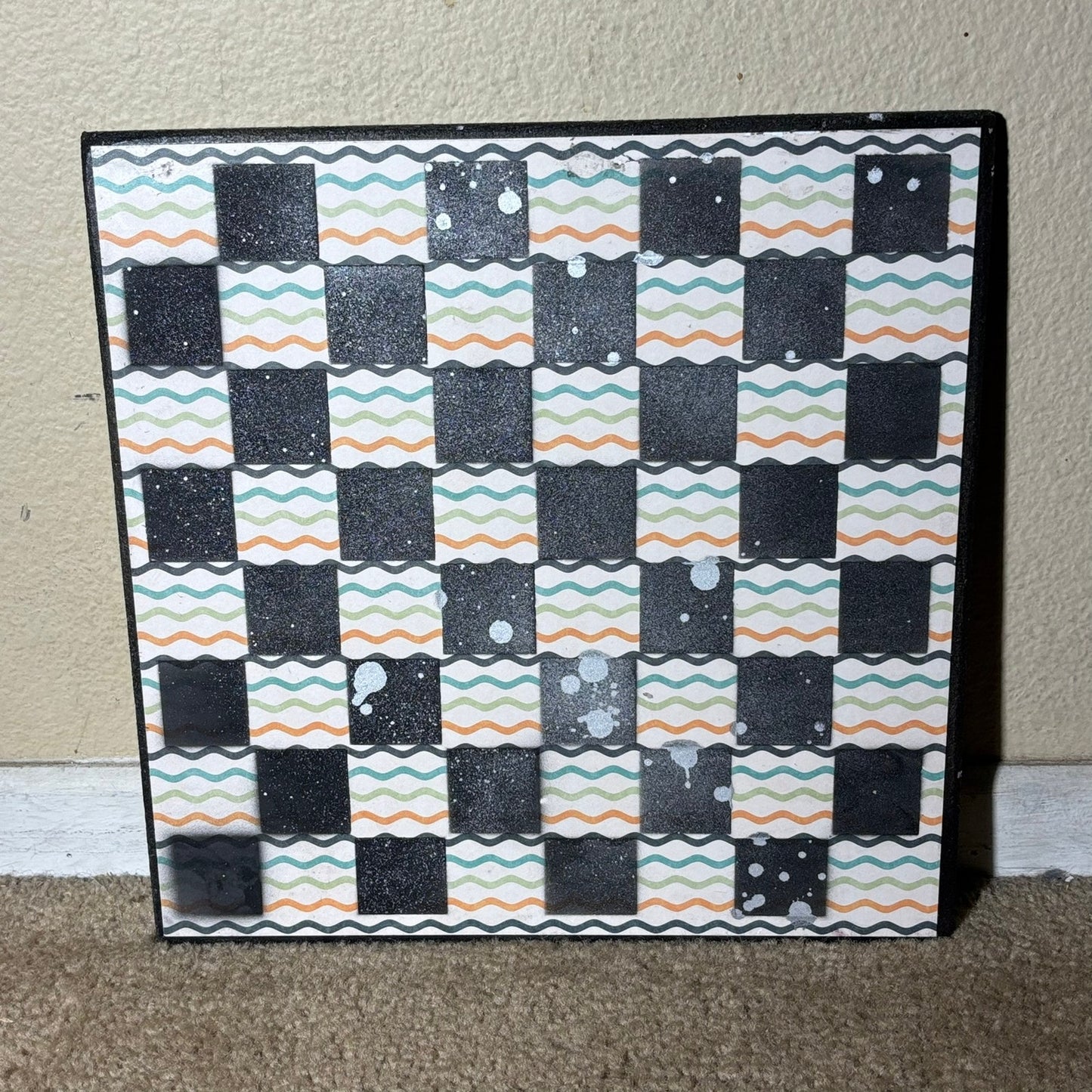 Happy Vibrant Pattern - Scrapbook Chess Board
