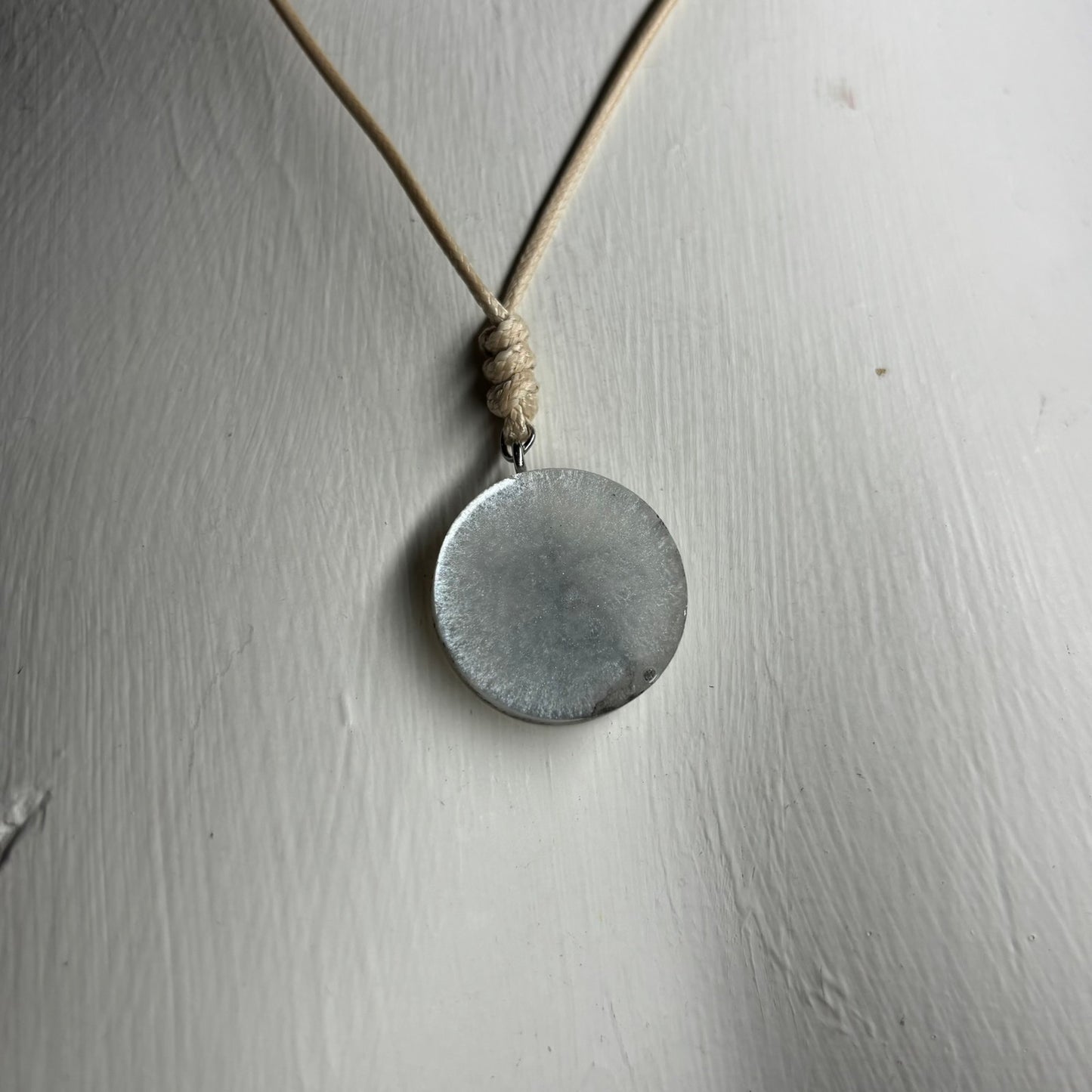 Classic Gray King - Handmade Resin Chess Necklace