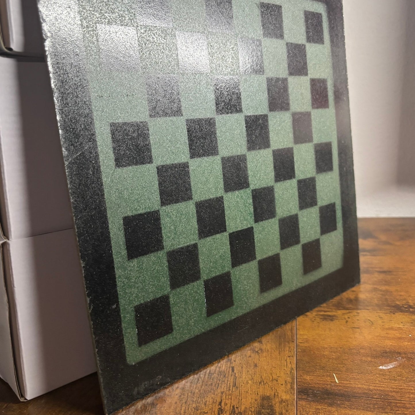 Stealth Green - Painted Chess Board