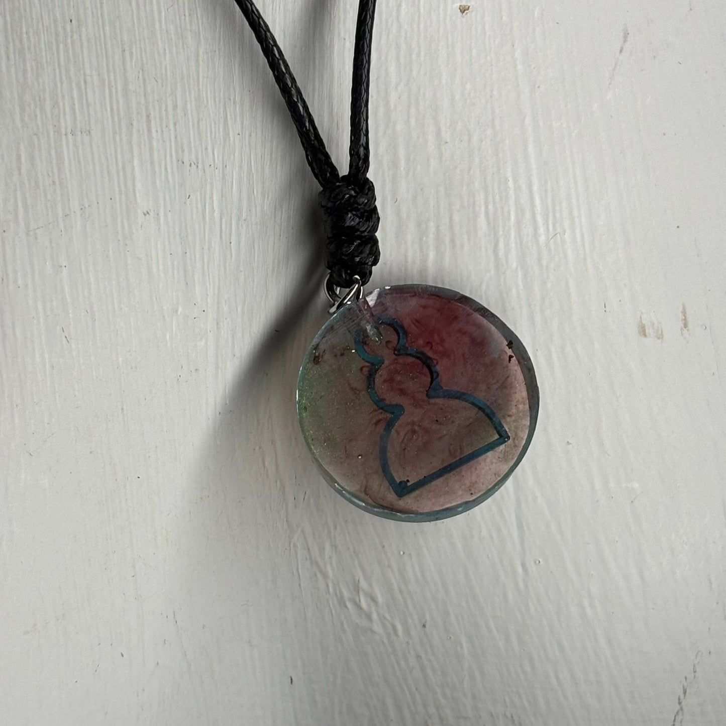 Steamy Space Pawn - Handmade Resin Chess Necklace