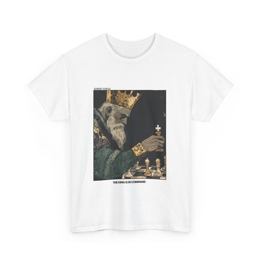 King In Command - White Chess T Shirt