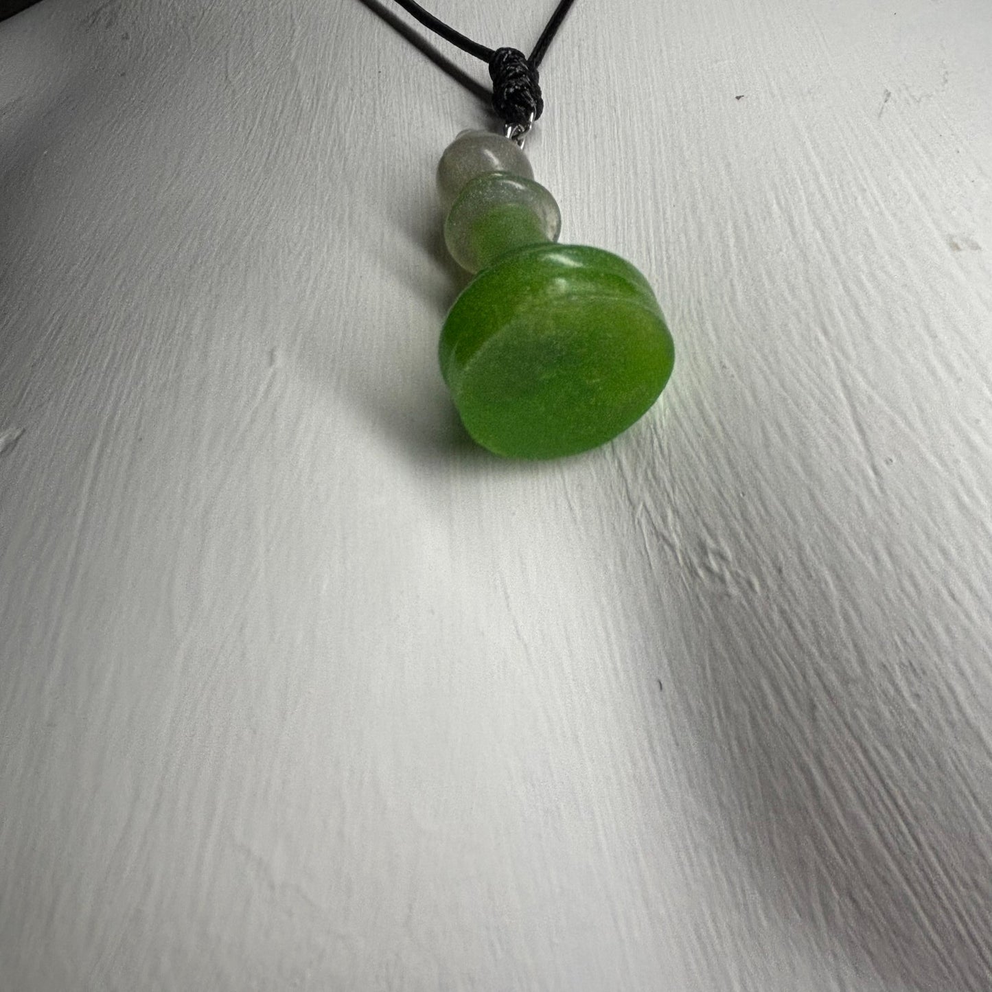 Sublime Green Bishop- Handmade Resin Chess Necklace