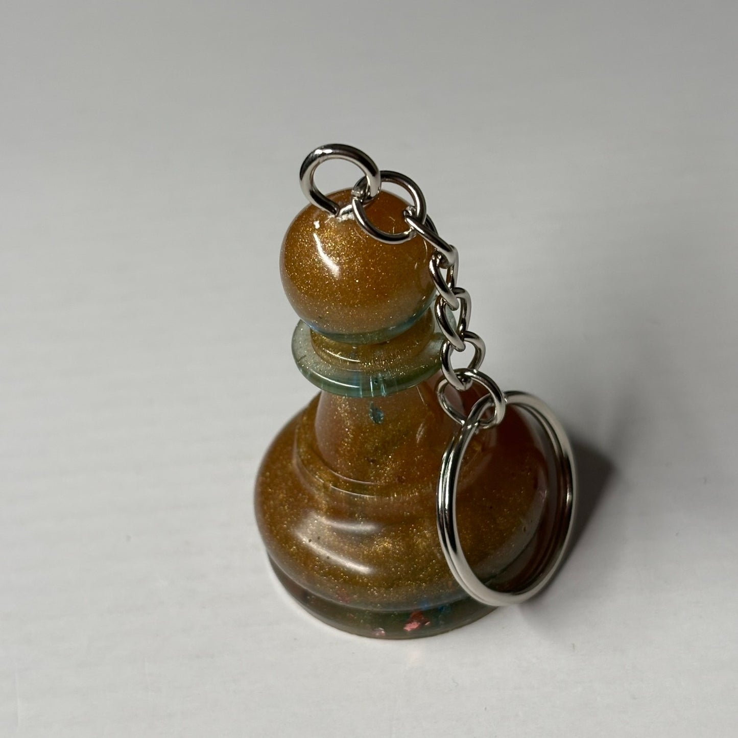 Ocean Beach Colored Pawn - Handmade Resin Keychain - Large Edition