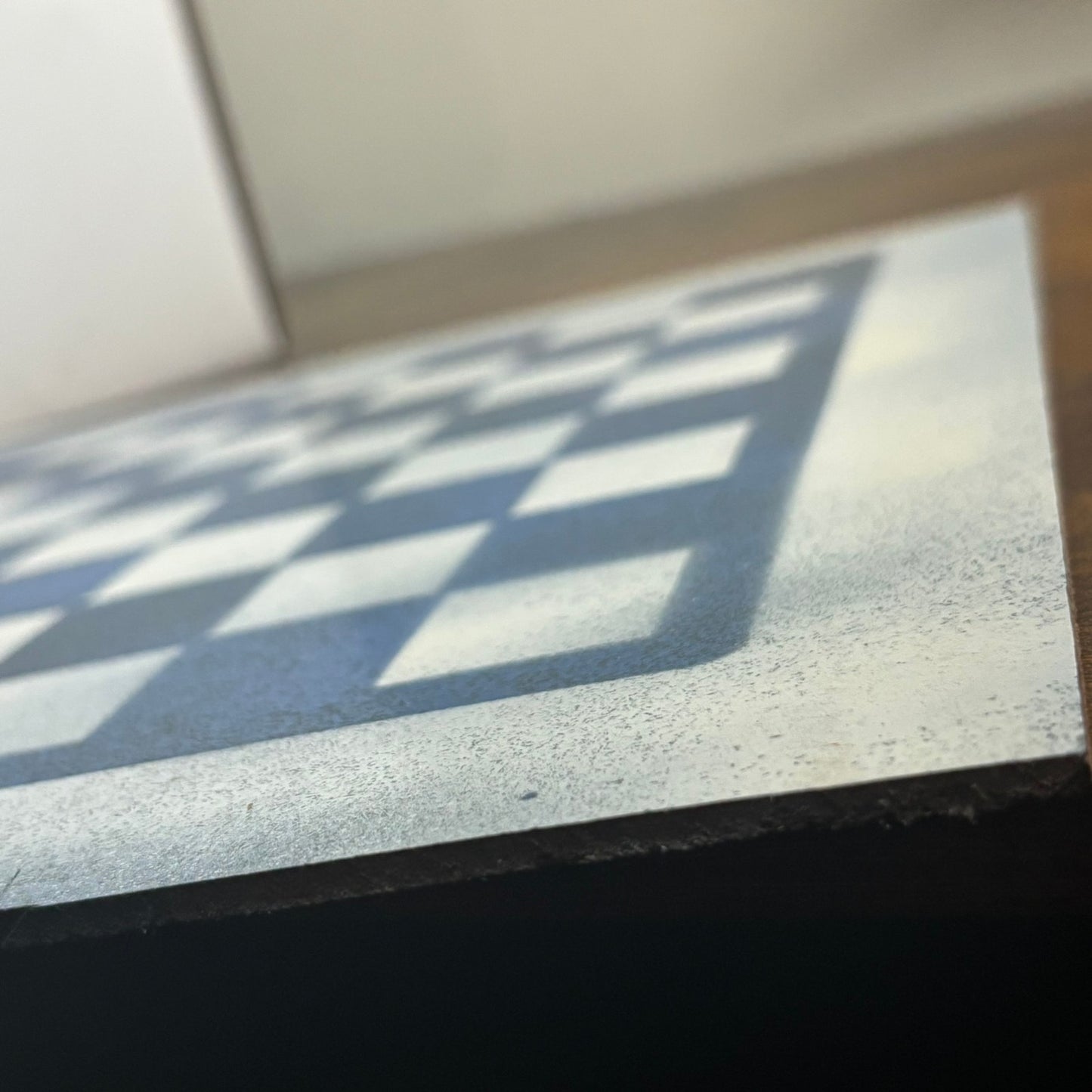 Blue & White - Painted Chess Board