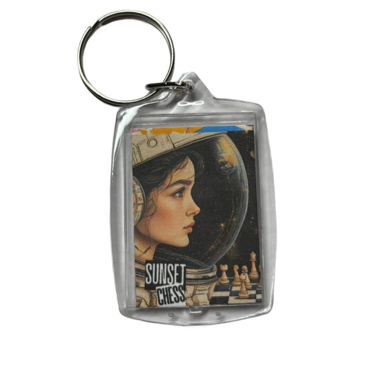 Space Girl - Chess  Photo Keychain