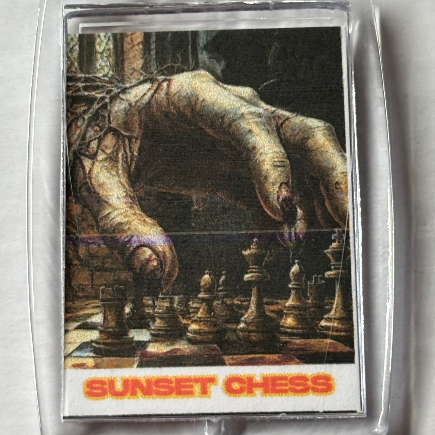 Creepy Hand - Chess  Photo Keychain