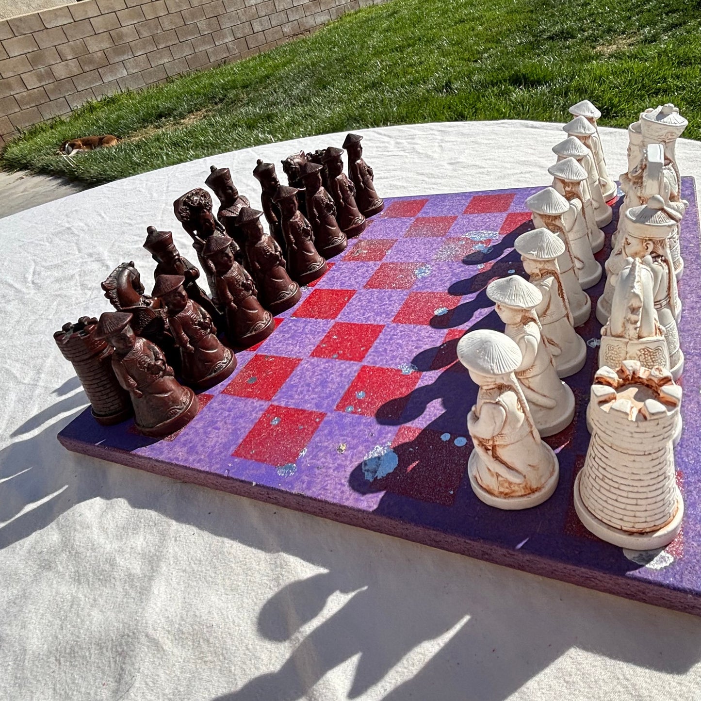 Purple Red Chrome Drip - Chinese Edition Chess Set