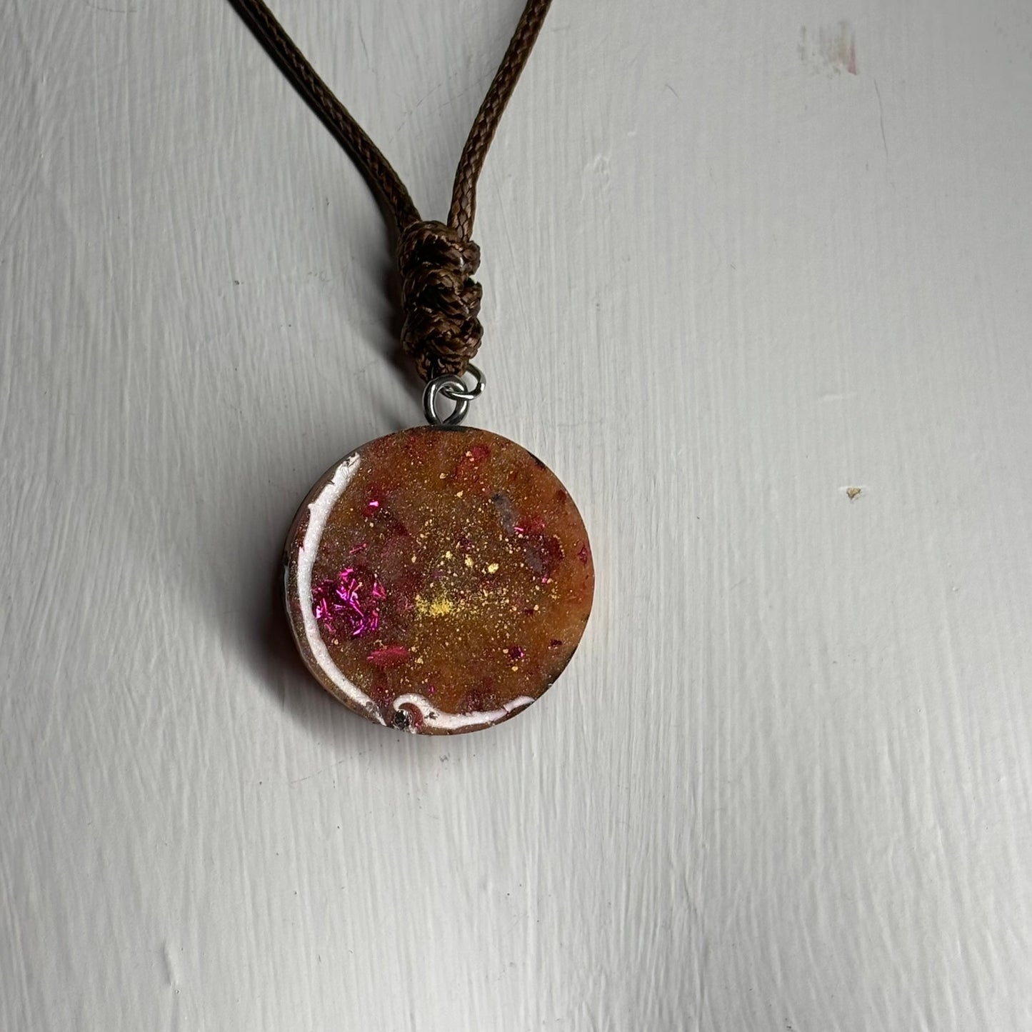 Beautiful Brown King - Handmade Resin Chess Necklace