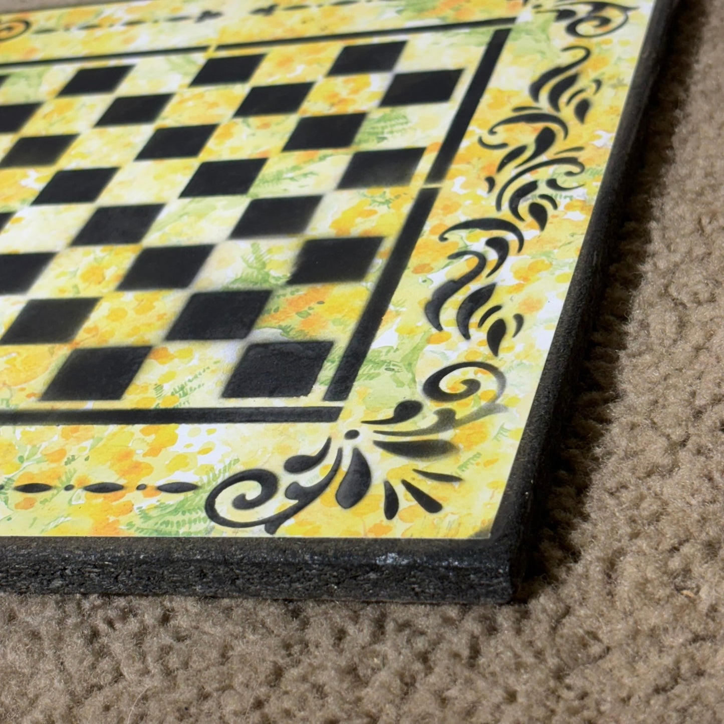 Sunshine Yellow - Scrapbook Chess Board
