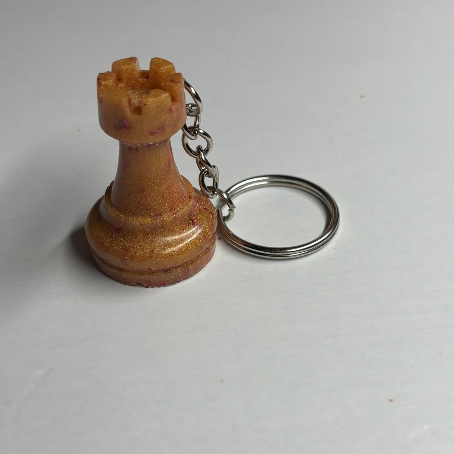 Royal Orange Rook - Handmade Resin Keychain