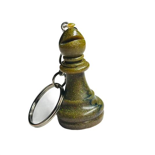 Dirty Brown Bishop - Handmade Resin Keychain