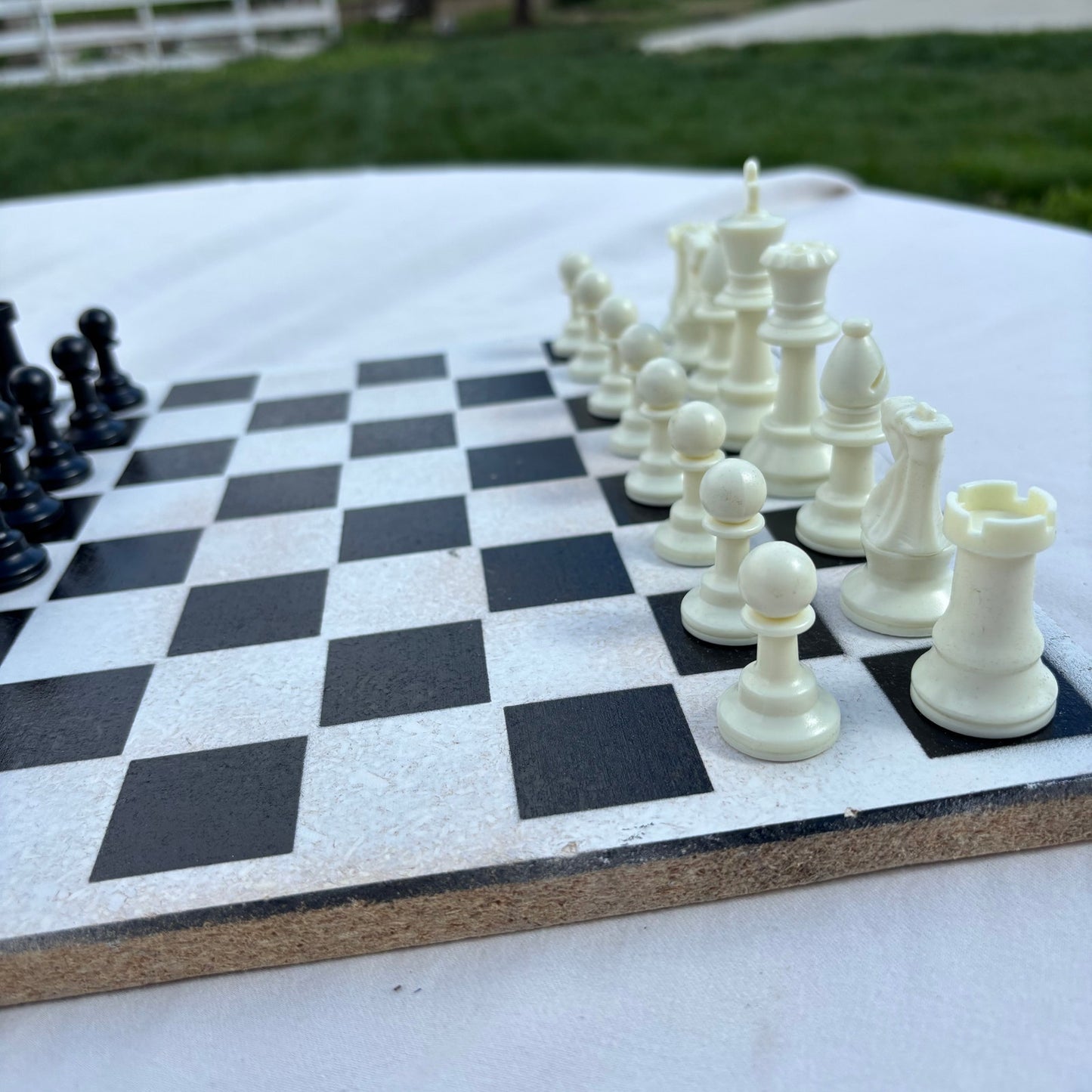 White & Black - Painted Chess Set
