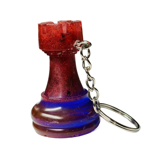 Translucent Rook - Handmade Resin Keychain - Large Edition