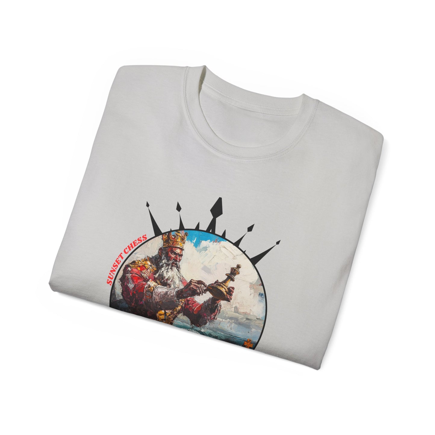 King At Sea - Ice Gray Chess T Shirt