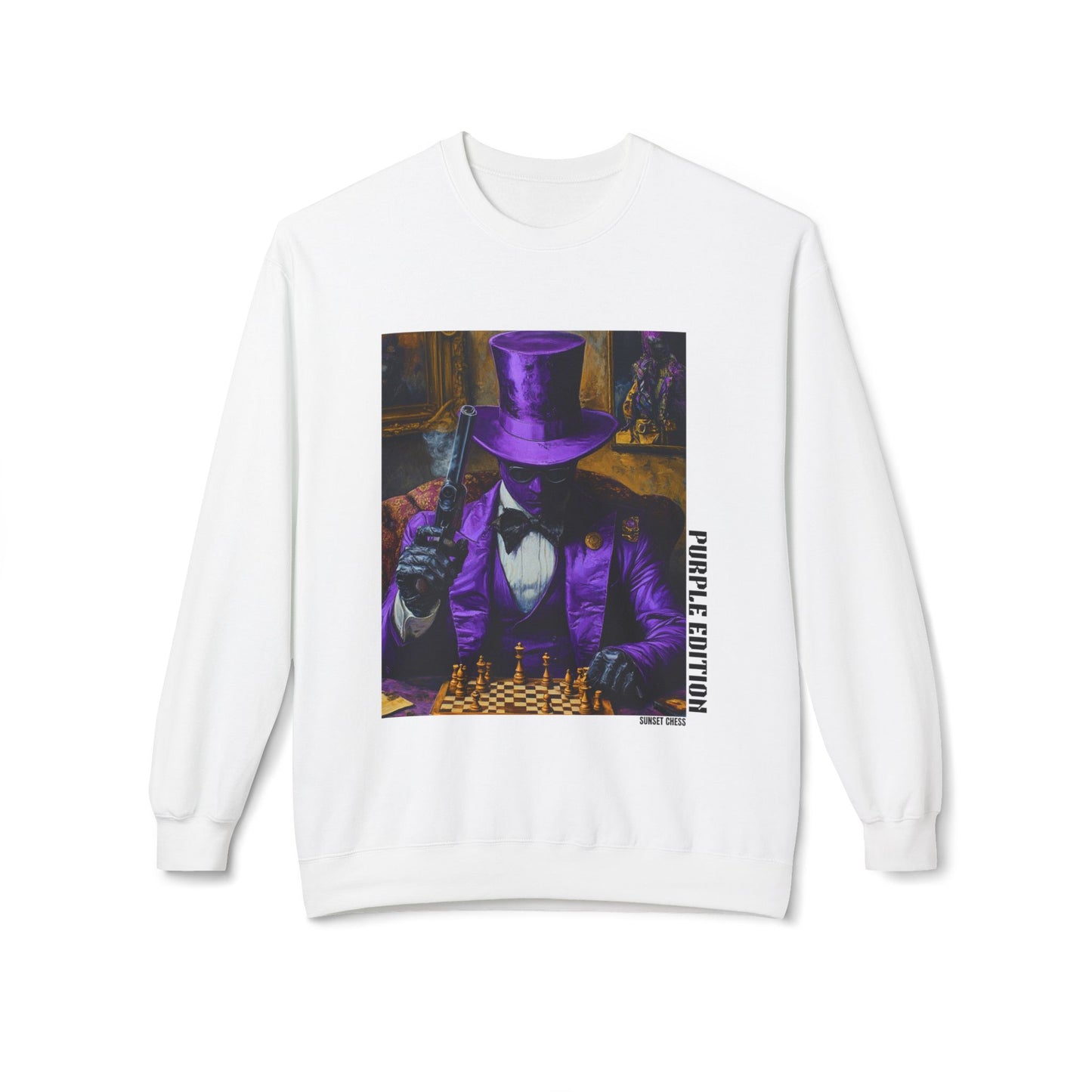 The Negotiator - White Chess Crewneck Sweater