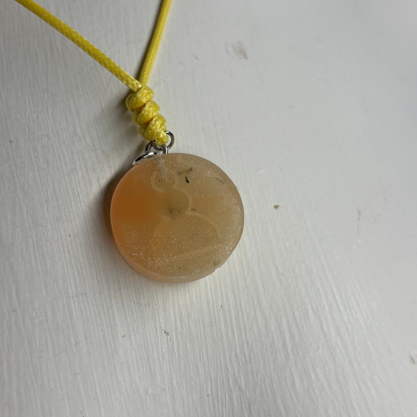Beach Yellow Pawn - Handmade Resin Chess Necklace