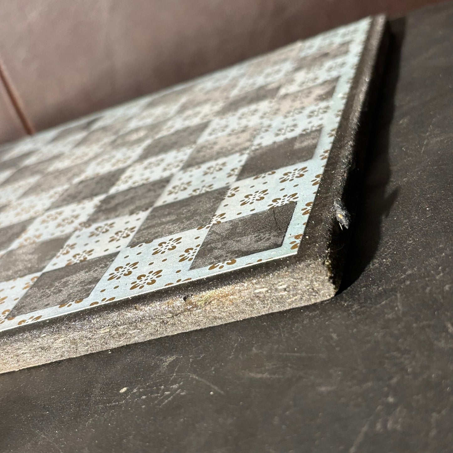 Light Blue Mist - Scrapbook Chess Board