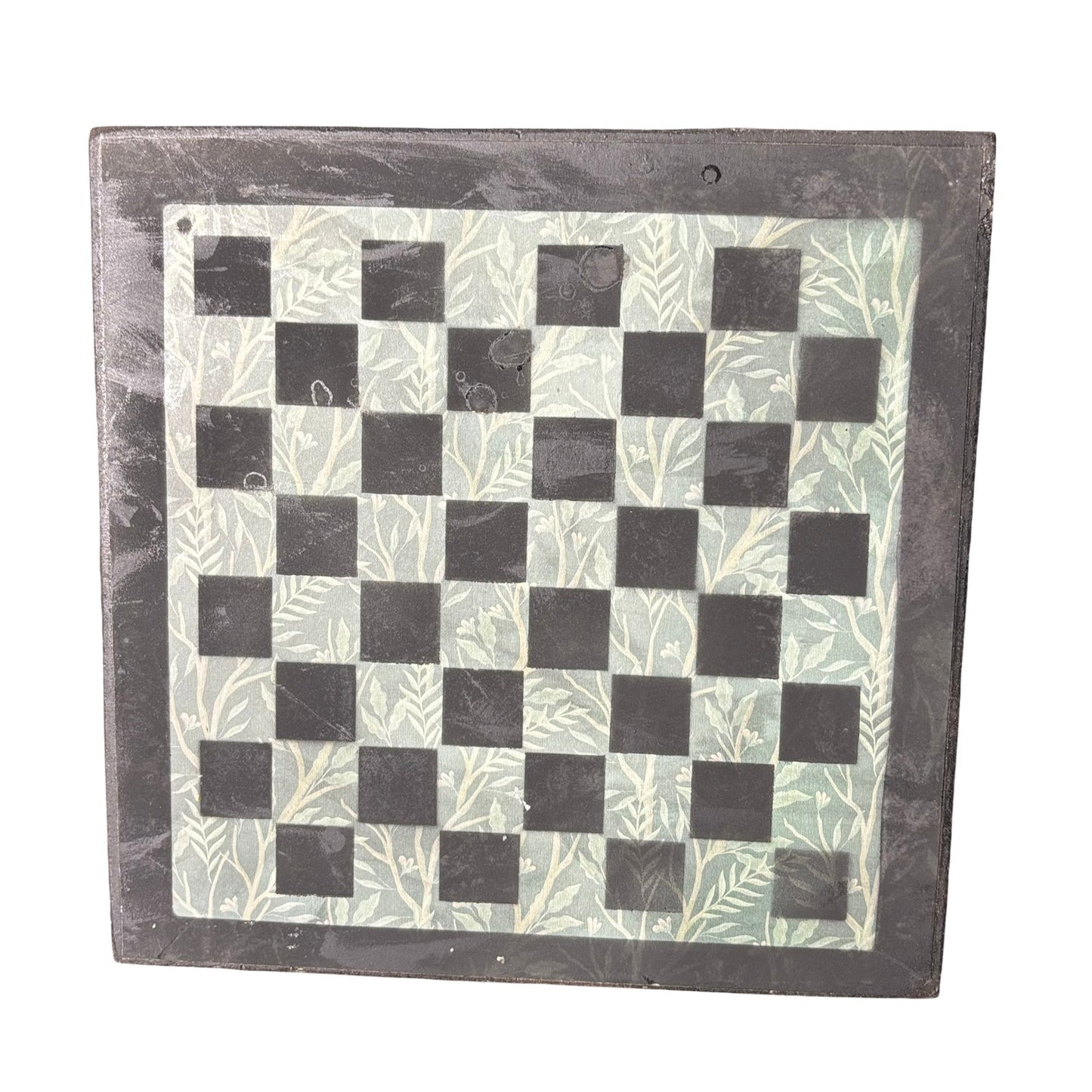 Green Leaves - Scrapbook Chess Board
