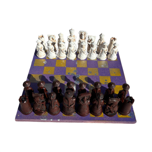 Purple & Yellow - Chinese Edition Chess Set