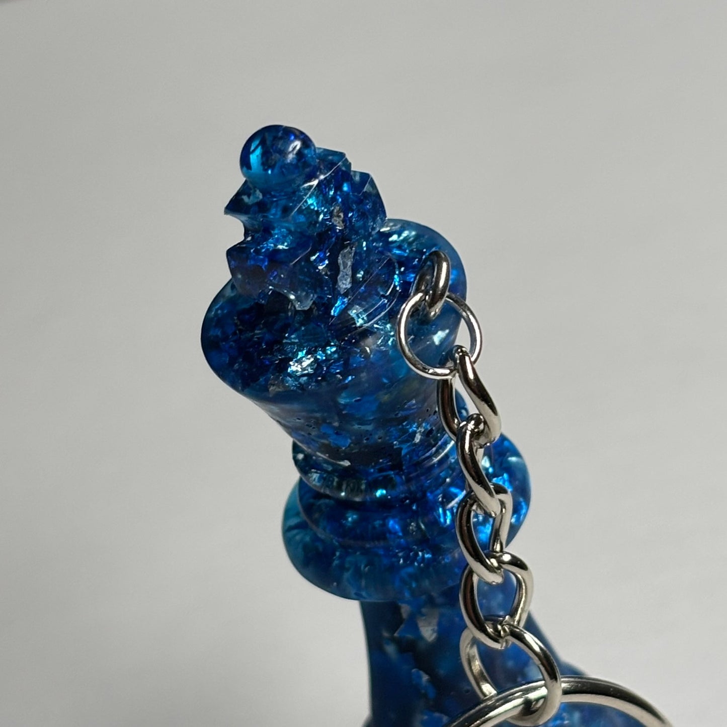 Hyper Crystal Blue King - Handmade Resin Keychain
