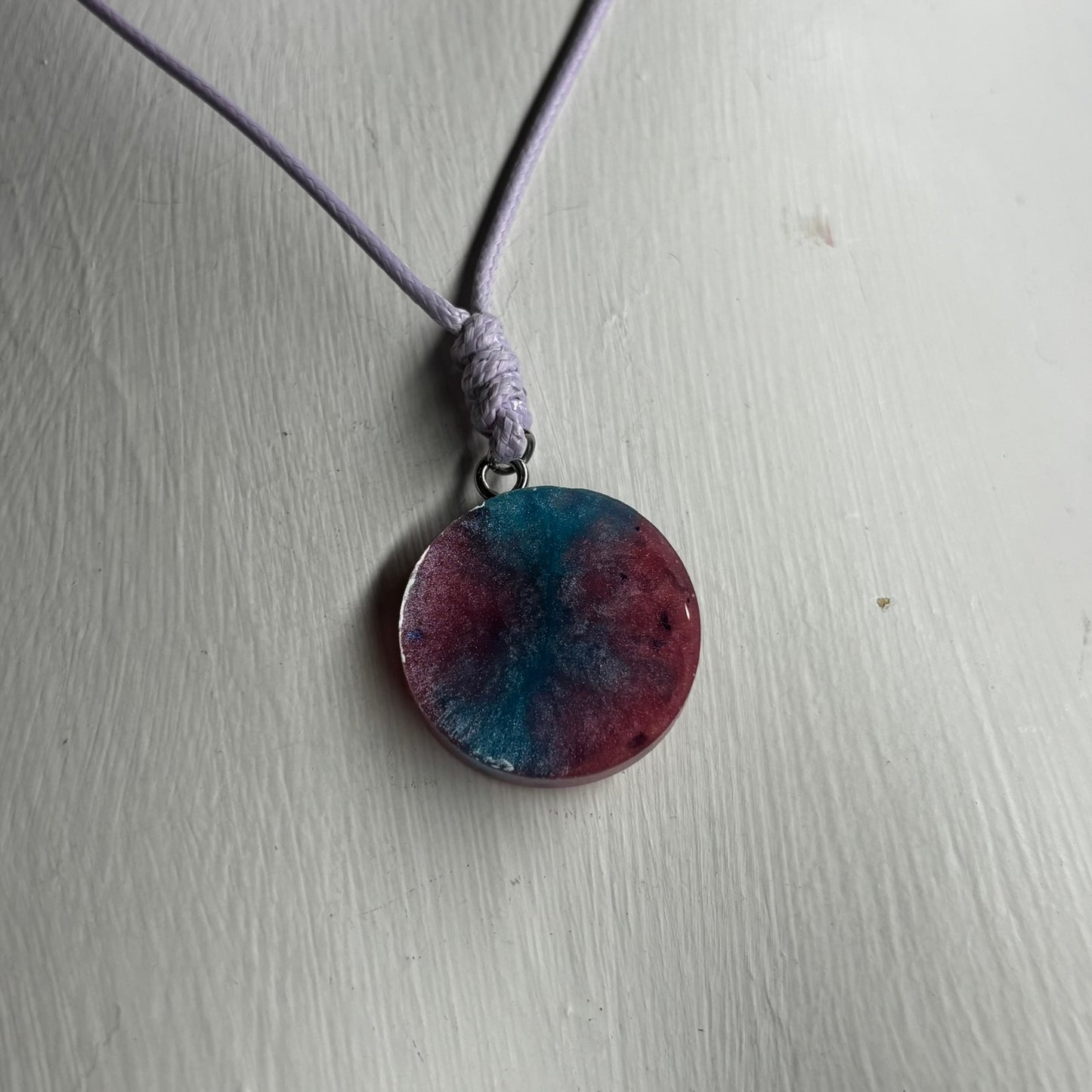 Purple Pink Pawn - Handmade Resin Chess Necklace