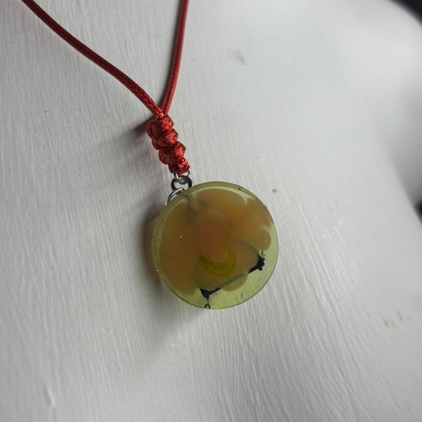 Suffocated Green pawn - Handmade Resin Chess Necklace