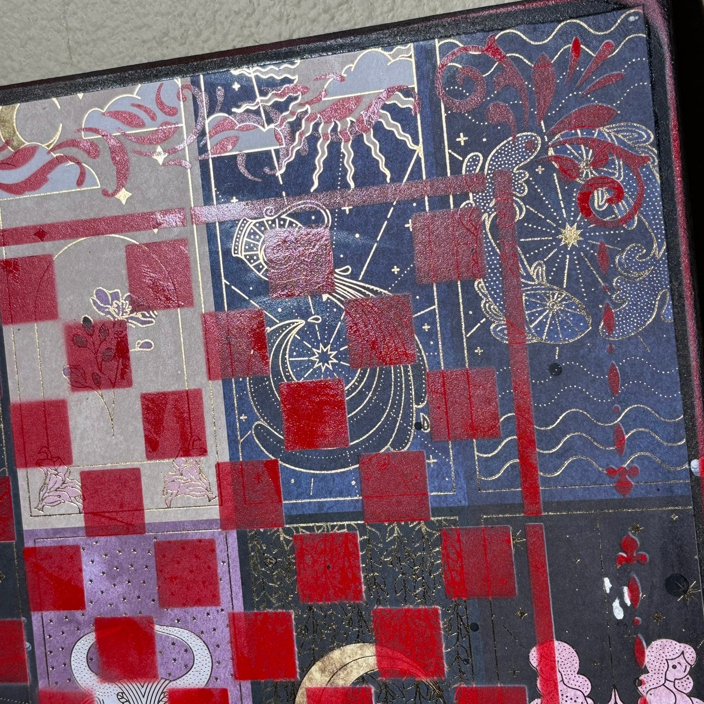 Red Abyss - Scrapbook Chess Board