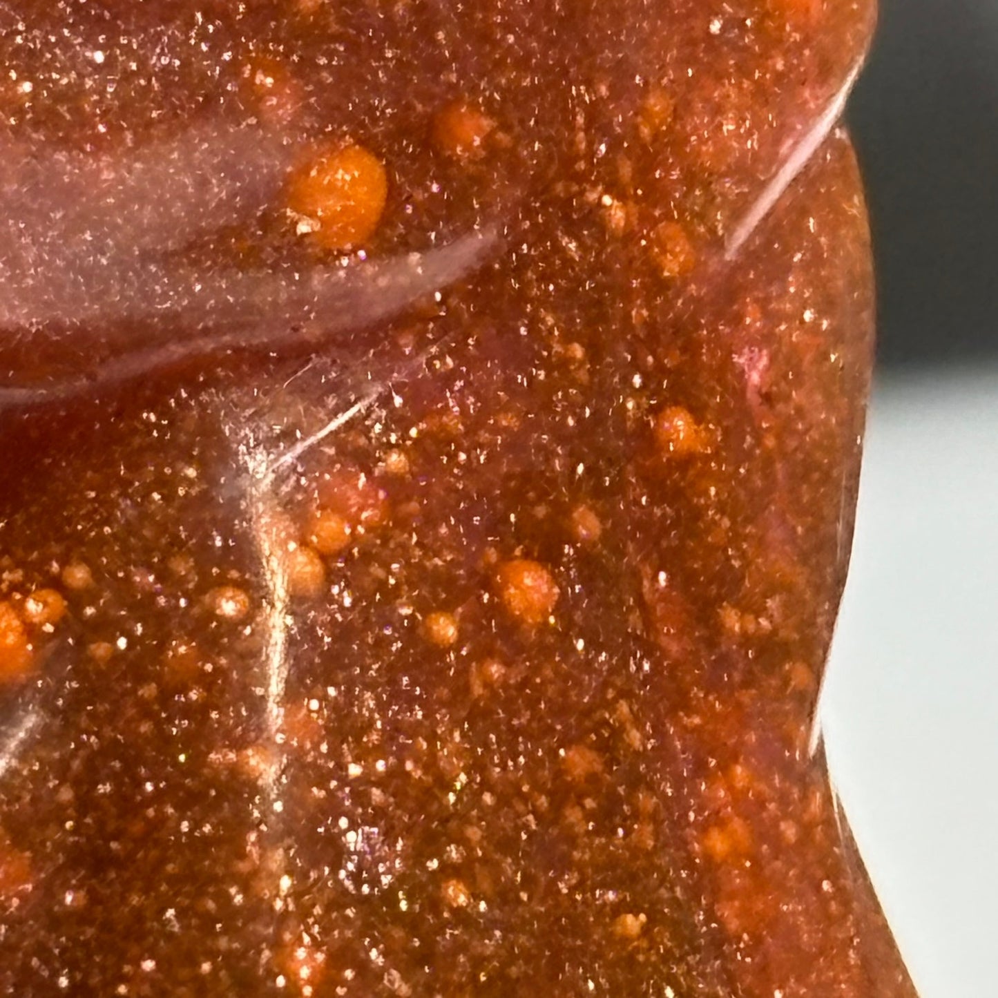 Orange Bubbles Knight - Handmade Resin Keychain