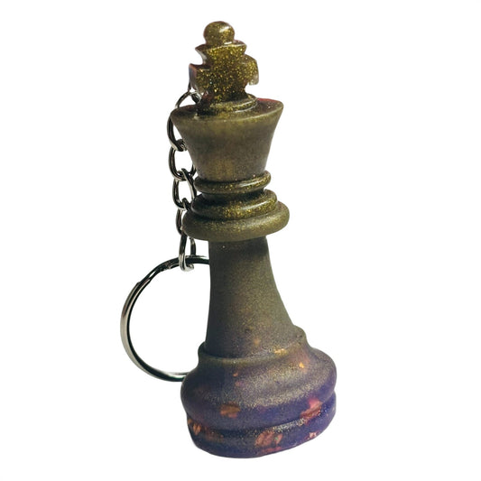 Dark Green King - Handmade Resin Keychain