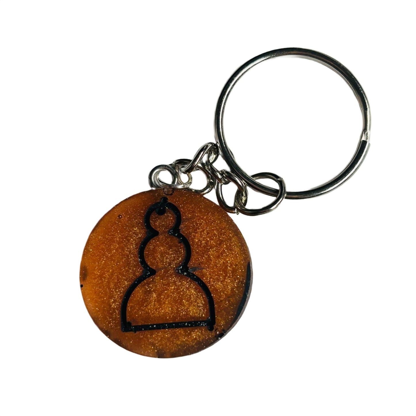 Amber Pawn - Handmade Resin Keychain