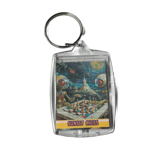 Space Battle - Chess  Photo Keychain