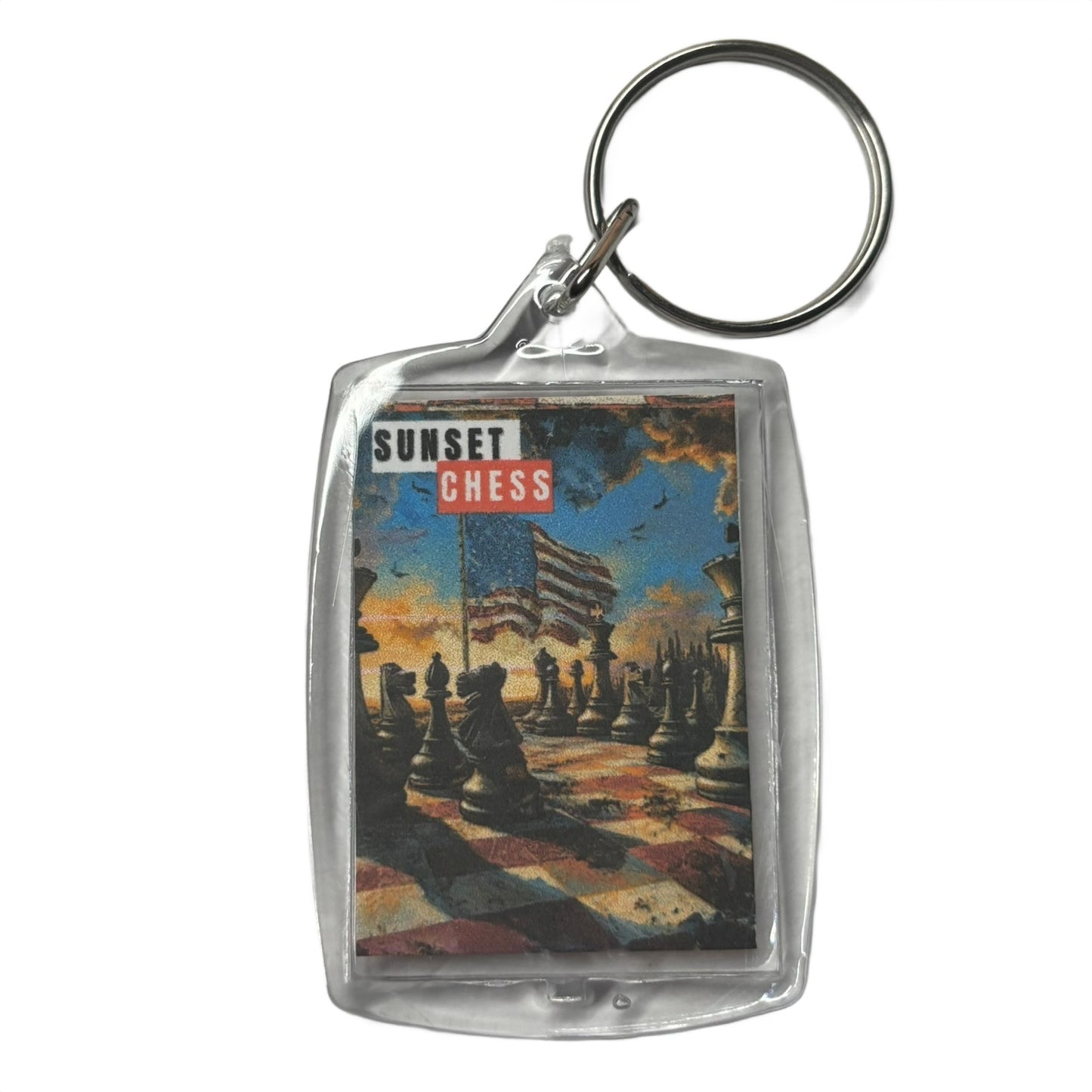 Patriot - Chess  Photo Keychain