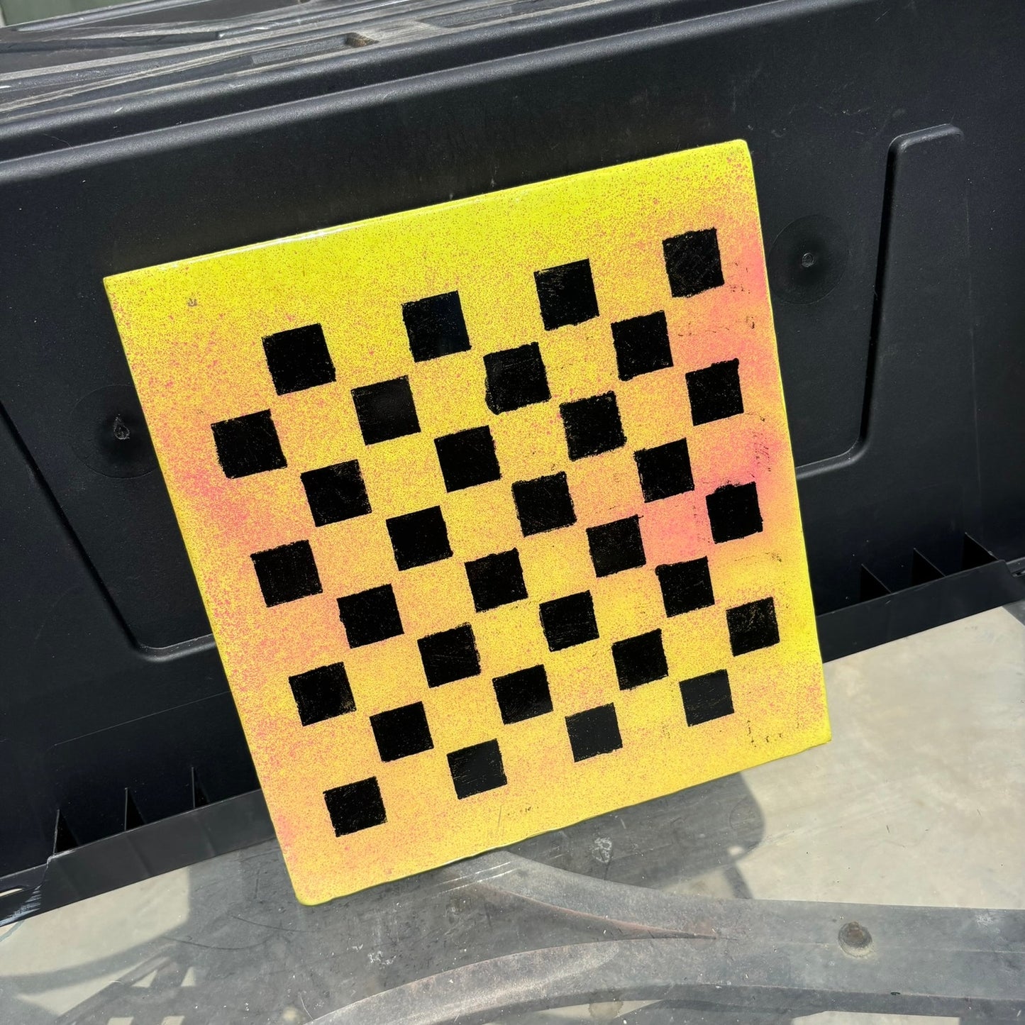 Peach Yellow Rush - Resin Coated Chess Board