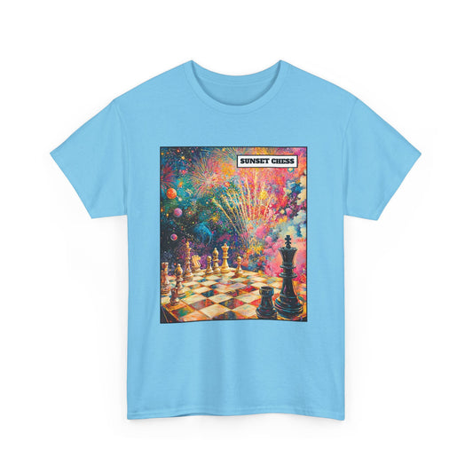 Fireworks - Sky Blue Chess T Shirt