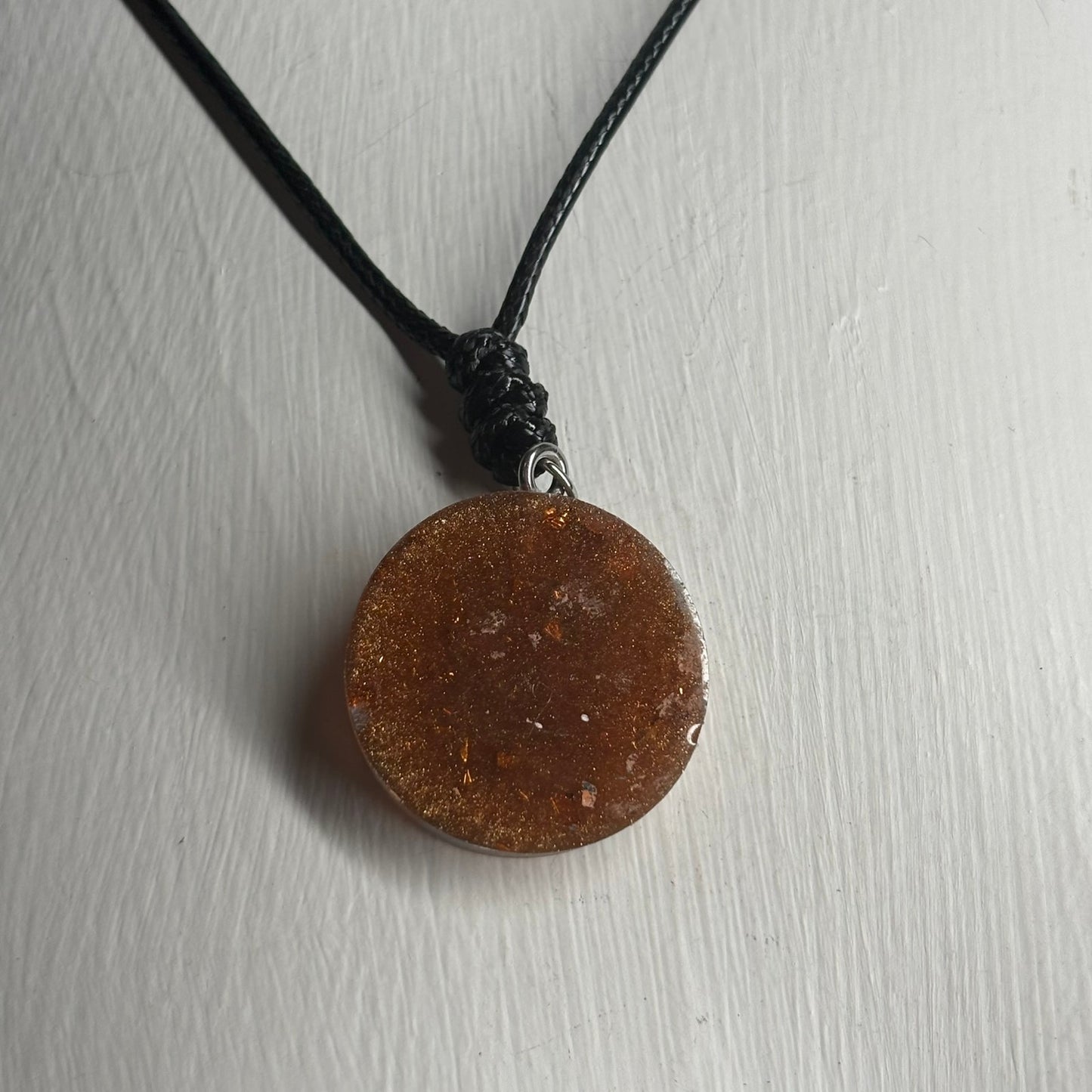 Copper Blue Rook - Handmade Resin Chess Necklace