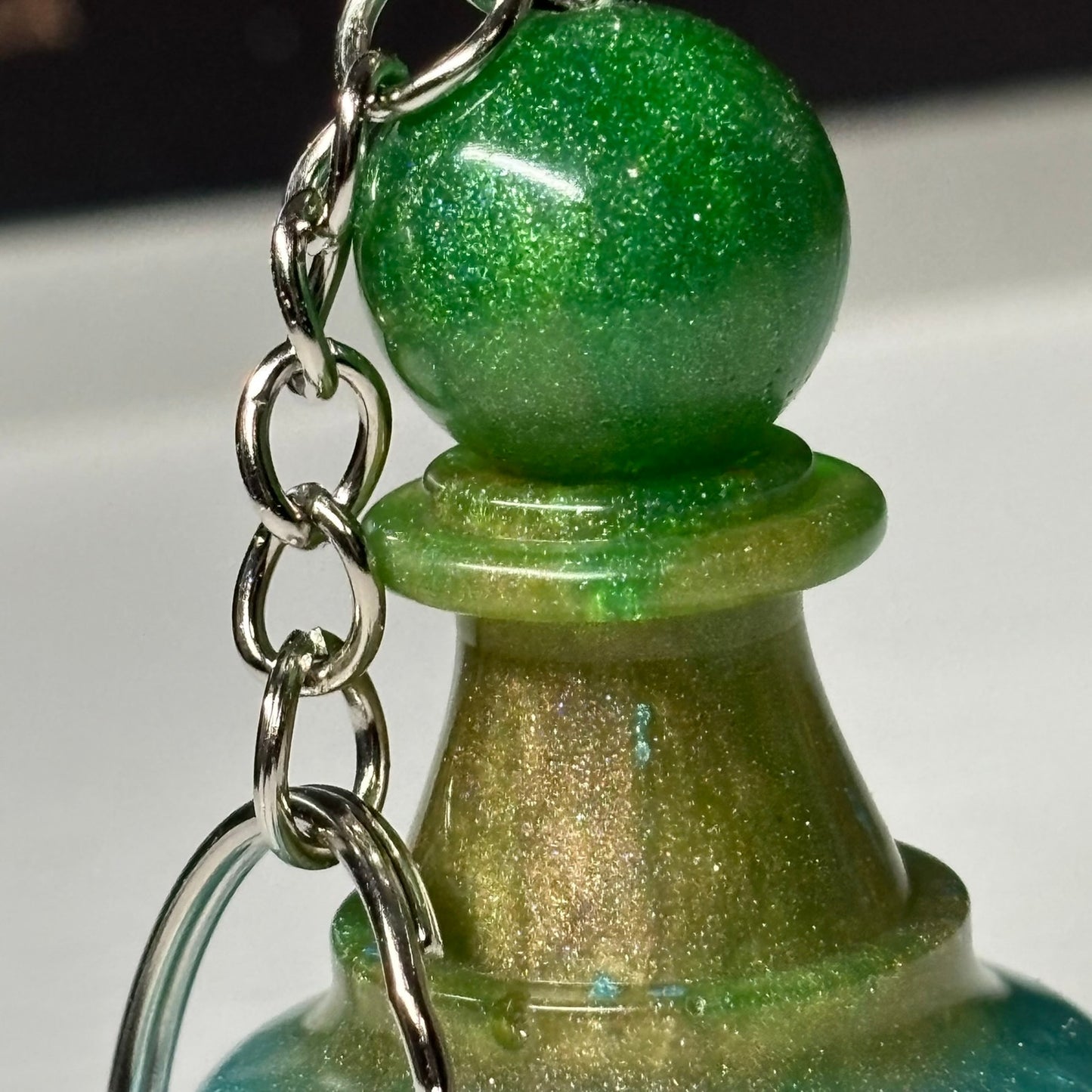 Mixed Colored Pawn - Handmade Resin Keychain - Large Edition