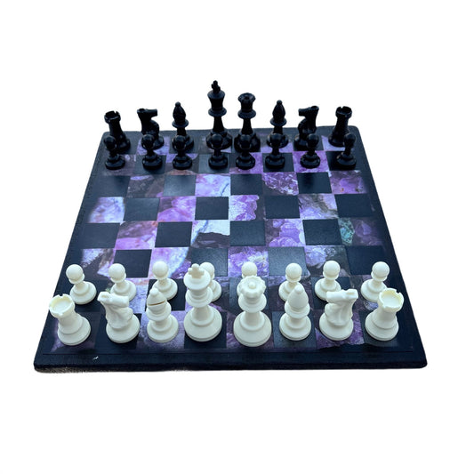 Crystal Purple - Scrapbook Chess Set