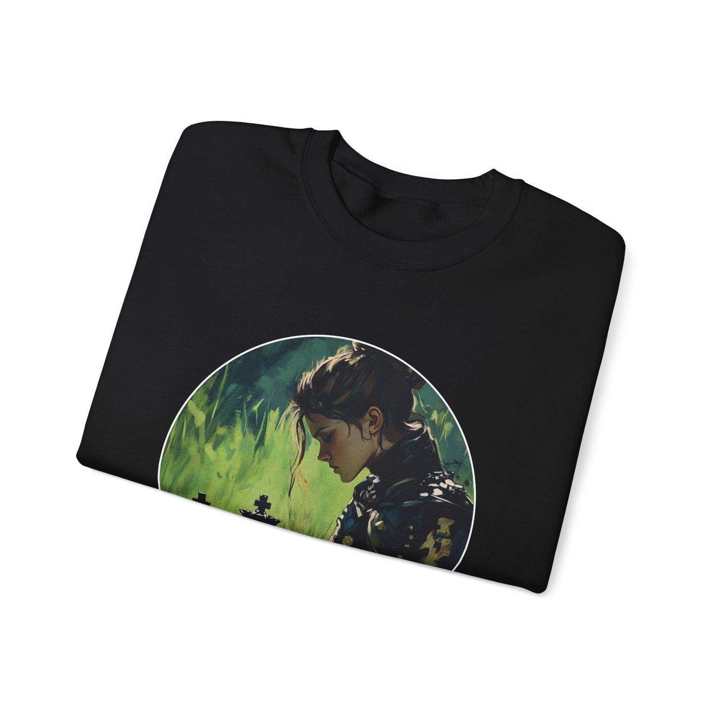 Queen's Meadow - Black Chess Crewneck Sweater